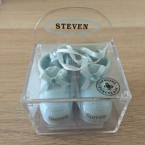 RUSS BERRIE PORCELAIN KEEPSAKE BABY BOY: “Steven”